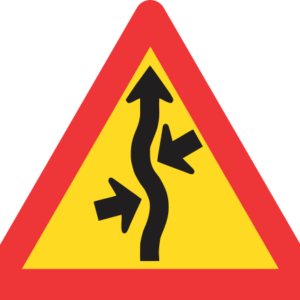 TW218 - Temporary Concealed Driveway (From Both Sides) Road Sign
