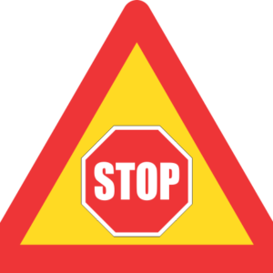 TW302 - Temporary Traffic Stop Control Ahead Road Sign