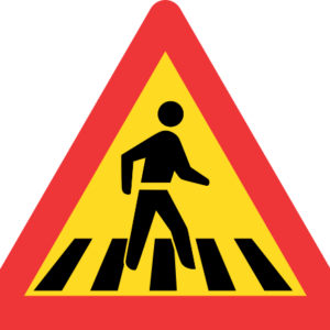 TW306 - Temporary Pedestrian Crossing Road Sign