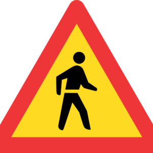TW307 - Temporary Pedestrian Road Sign