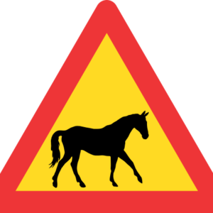 TW311 - Temporary Domestic Animals (Horses) Road Sign