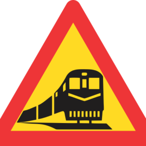 TW318 - Temporary Railway Crossing Road Sign