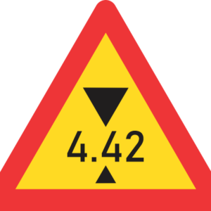 TW320 - Temporary Height Restricted Road Sign