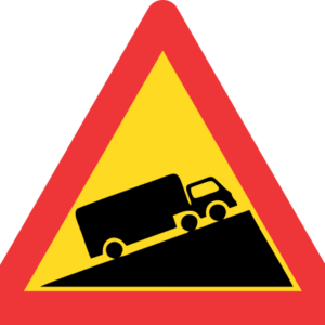 TW323 - Temporary Steep Ascent Road Sign