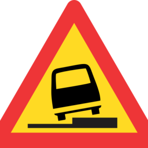TW340 - Temporary Surface Step Right Road Sign