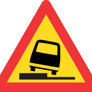 TW341 - Temporary Surface Step Left Road Sign