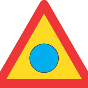 TW347 - Temporary Police Flashing Light Road Sign