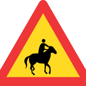 TW356 - Temporary Horse & Rider Road Sign