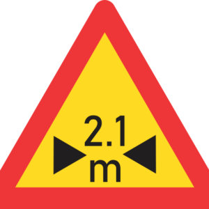 TW360 - Temporary Width Restriction Road Sign