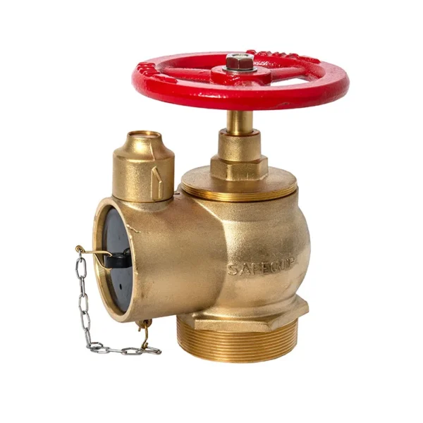 Right Angle 8cm Inlet and 6.5cm Outlet Brass