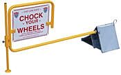 Vestil Cws-13 Aluminum Wheel Chock With Sign 11-7/8" X 40-1/8" X 20-1/4", Yellow