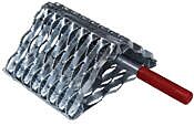 Vestil Gwc-10 Serrated Steel Wheel Chock 11-1/4" X 14" X 4-7/8" Silver