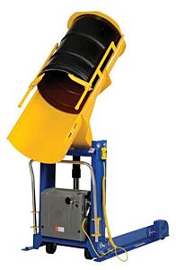 Vestil Hdd-72-7-P Steel Portable Hydraulic Drum Dumper 72" Dump Height 750 Lb. Capacity, Blue / Yellow