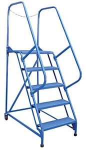 Vestil Lad-Mm-12-P Steel Maintenance Ladder 58 Degree 12 Perforated 24" Step Width 350 Lb. Capacity, Blue