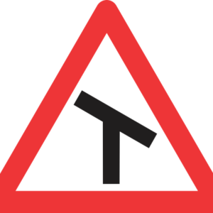 W105 - Skew T-Junction (Right) Road Sign