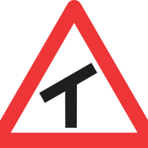 W106 - Skew T-Junction (Left) Road Sign