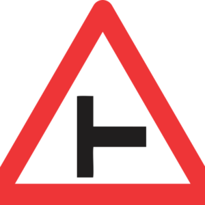 W108 - Side-Road Junction (Right) Road Sign