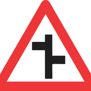 W109 - Staggered junctions (R-L) Road Sign