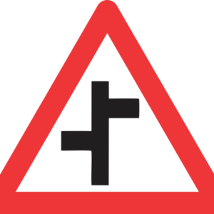W110 - Staggered junctions (L-R) Road Sign