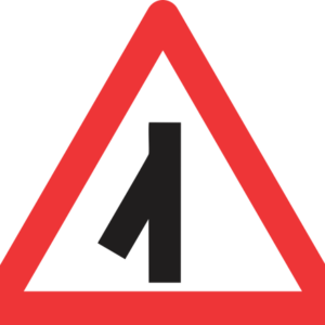 W112 - Sharp Junction (Left) Road Sign