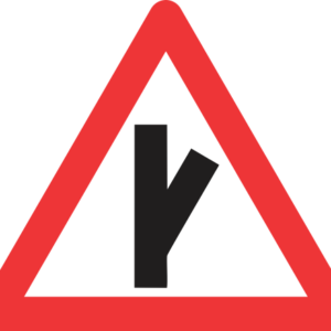 W113 - Sharp Junction (Half Right) Road Sign
