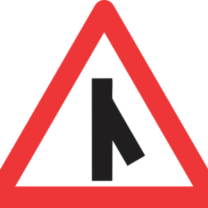 W114 - Sharp Junction (Right) Road Sign