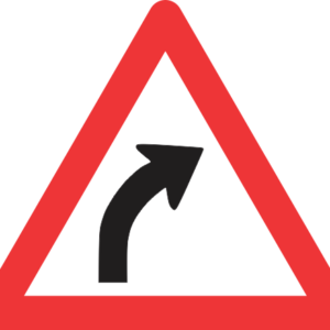 W202 - Gentle Curve (Right) Road Sign