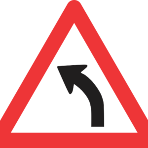 W203 - Gentle Curve (Left) Road Sign