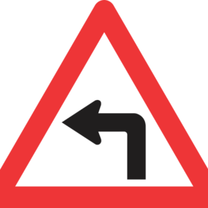 W205 - Sharp Curve (Left) Road Sign