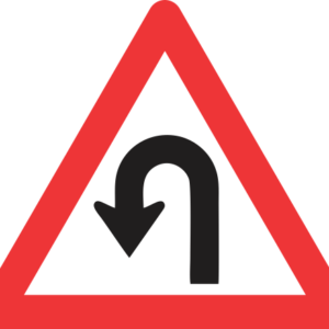 W207 - Hairpin Bend (Left) Road Sign