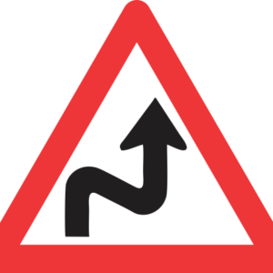 W210 - Combined Curves (Right-Left) Road Sign