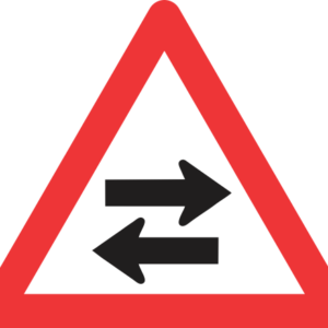 W213 - Two-Way Traffic Cross-Road Road Sign