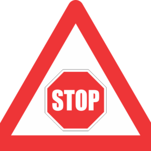 W302 - Traffic Stop Control Ahead Road Sign