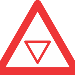 W303 - Traffic Yield Control Ahead Road Sign