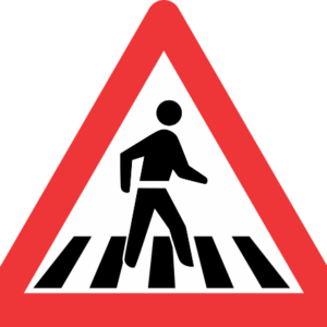 W306 - Pedestrian Crossing Road Sign