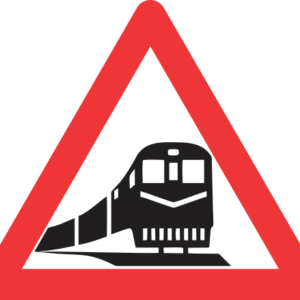 W318 - Railway Crossing Road Sign