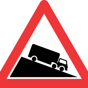 W322 - Steep Descent Road Sign