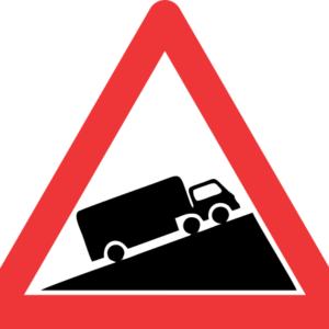 W323 - Steep Ascent Road Sign