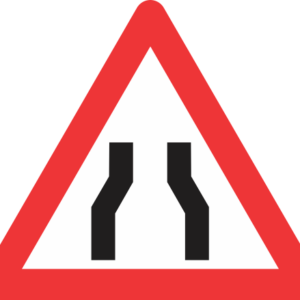 W328 - Road Narrows Both Sides Road Sign