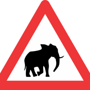 W357 - Elephant Road Sign