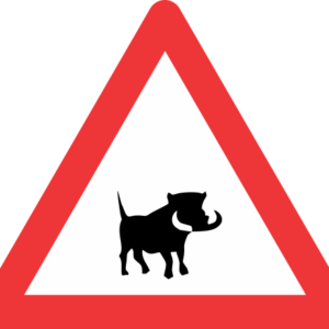 W358 - Warthog Road Sign