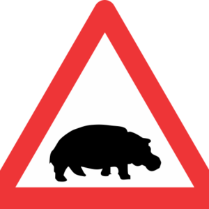 W359 - Hippo Road Sign