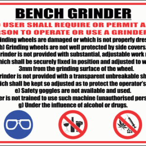 WF1 - Bench Grinder Sign