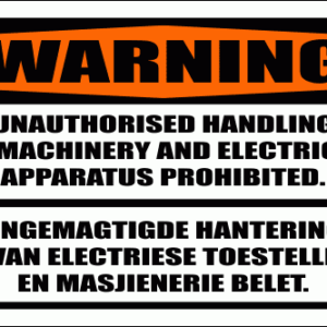 WF28 - Unauthorised Handling Sign