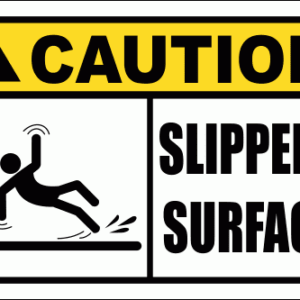WF34 - Slippery Surface Sign