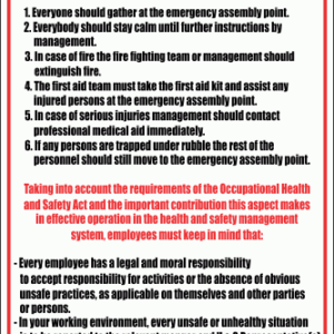 WF9 - Emergency Plan Sign