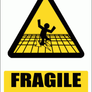 WW10E - Fragile Surface Explanatory Safety Sign