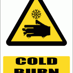 WW18E - Cold Burn Explanatory Safety Sign