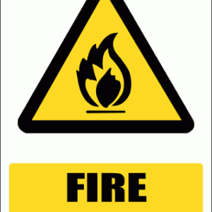 WW2E - Fire Hazard Explanatory Safety Sign