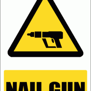 WW31E - Nail Gun Explanatory Safety Sign